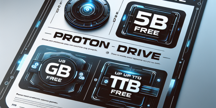 „Proton Drive now with 5 GB free and up to 3 TB of storage space“