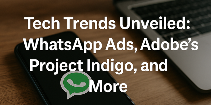 Tech Trends Unveiled: WhatsApp Ads, Adobe’s Project Indigo, and More