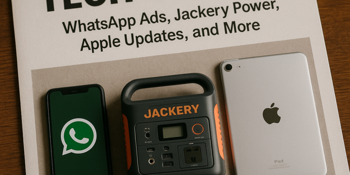 Tech Tidbits: WhatsApp Ads, Jackery Power, Apple Updates, and More