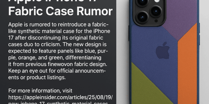 Apple iPhone 17 Fabric Case Rumor